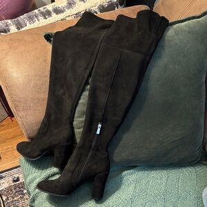 Kenneth Cole New York Black Over-the-Knee Boots